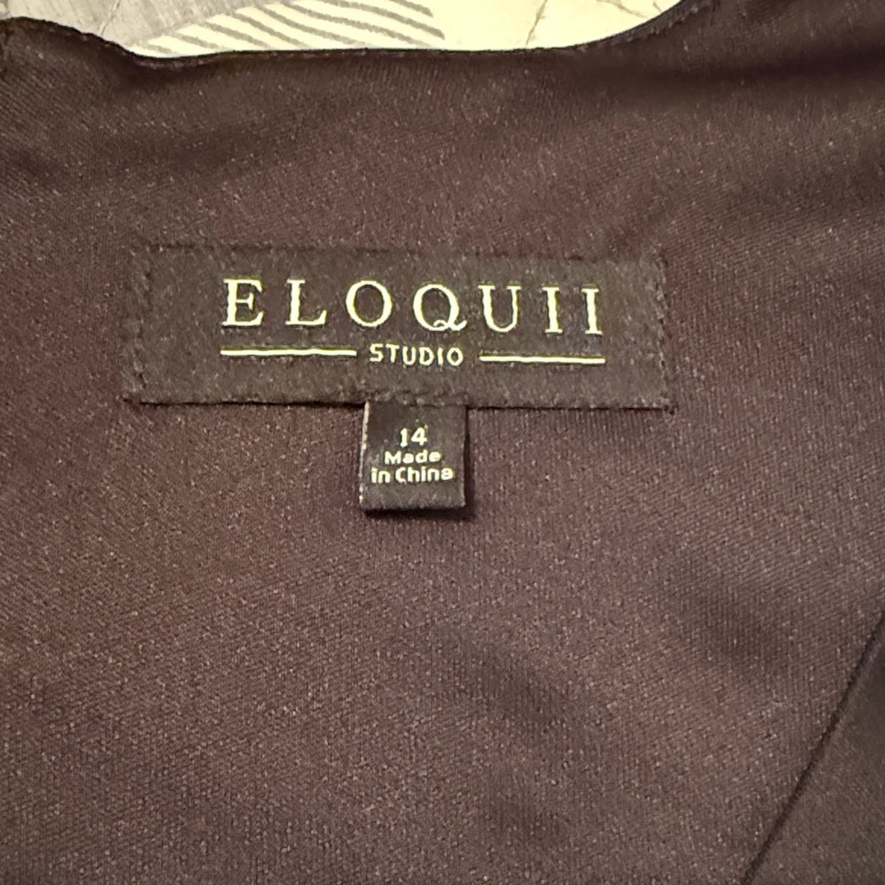 Eloquii Black Dress size 14 with Feather Trim. Like new. - Picture 5 of 5